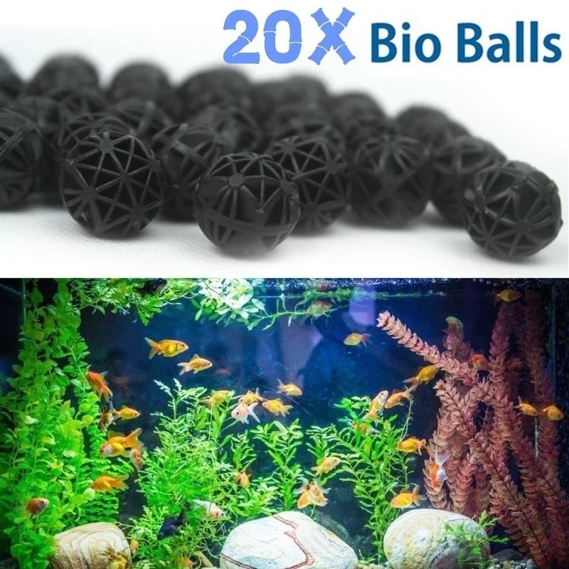 Aquarium Planted Tank Fertilizer - 20개입 16mm 수족관 필터 바이오 볼