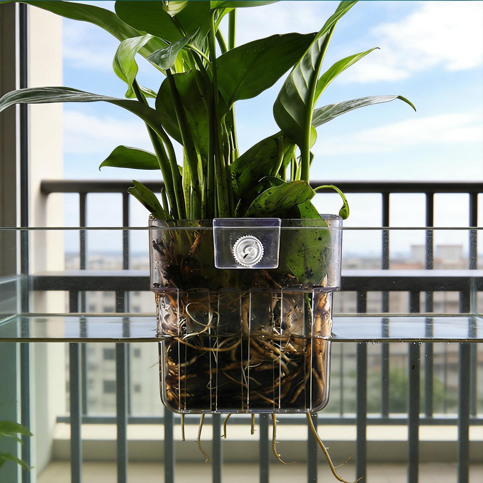 투명한 걸이형 수족관 식물 홀더 화분 - 어항 수경재배 - Aquarium Plant Holder 리뷰 및 가격