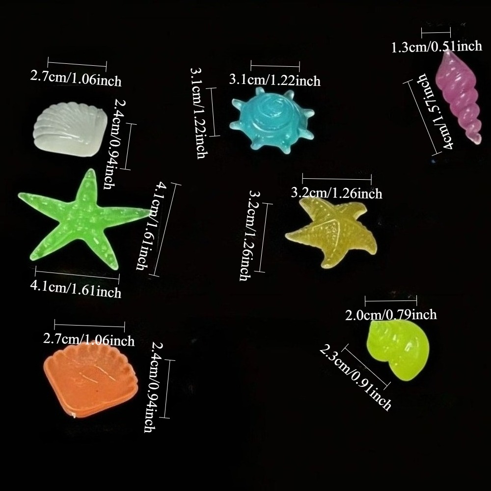 빛나는 해양석, 형광 조개껍데기, 화려한 불가사리 -  - Aquarium Planting Ideas 리뷰 및 가격