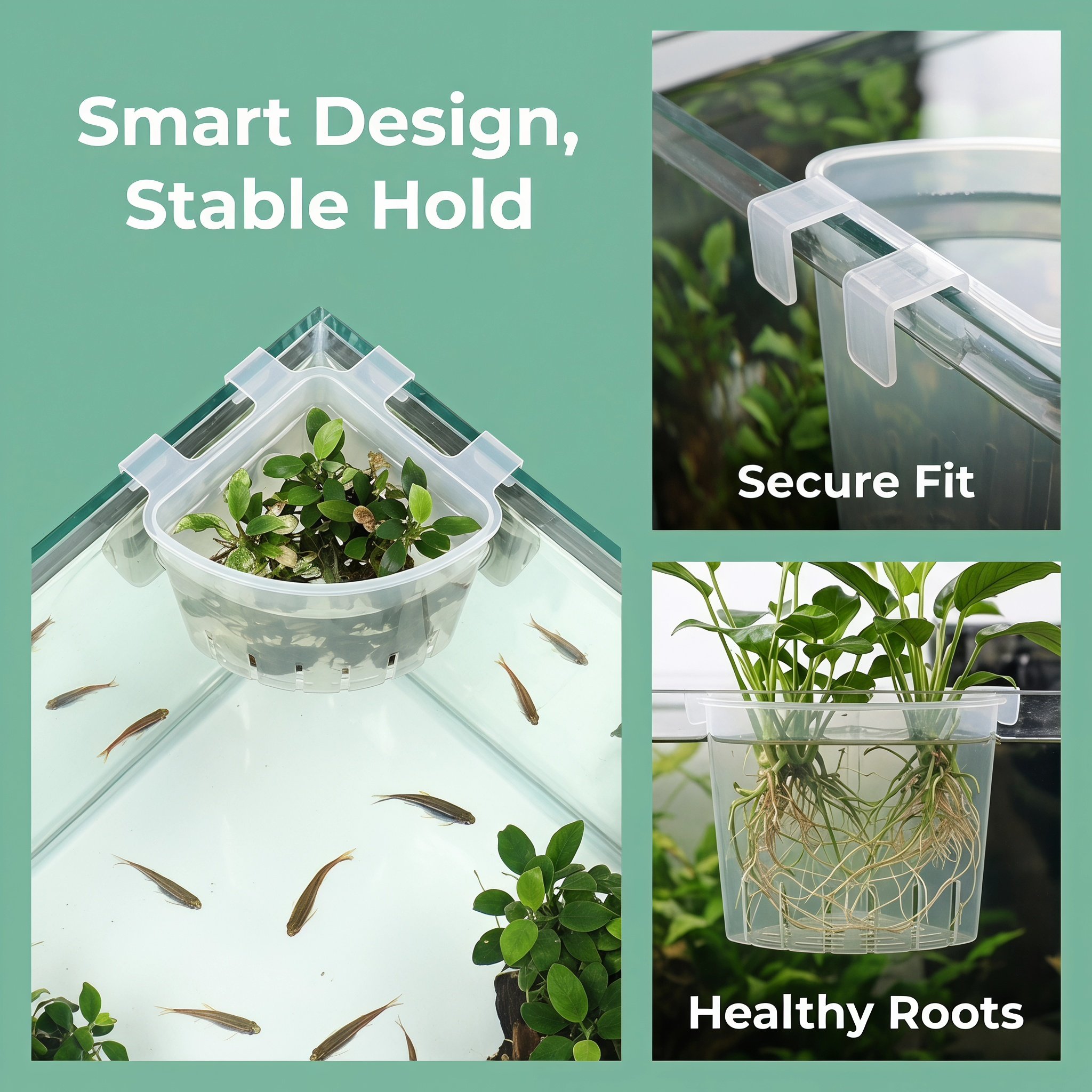 4개입 수족관 걸이형 코너 식물 홀더 플라스틱 화분 포 - Aquarium Plant Holder 리뷰 및 가격